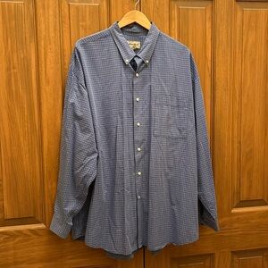 Eddie Bauer blue collared button down shirt size XXXL